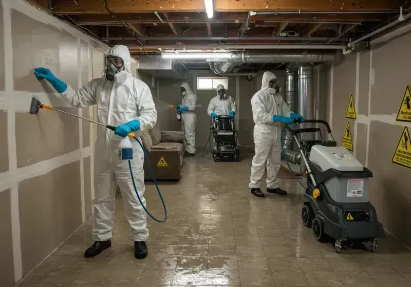 Basement Moisture Removal and Structural Drying process in Fairmont, MN